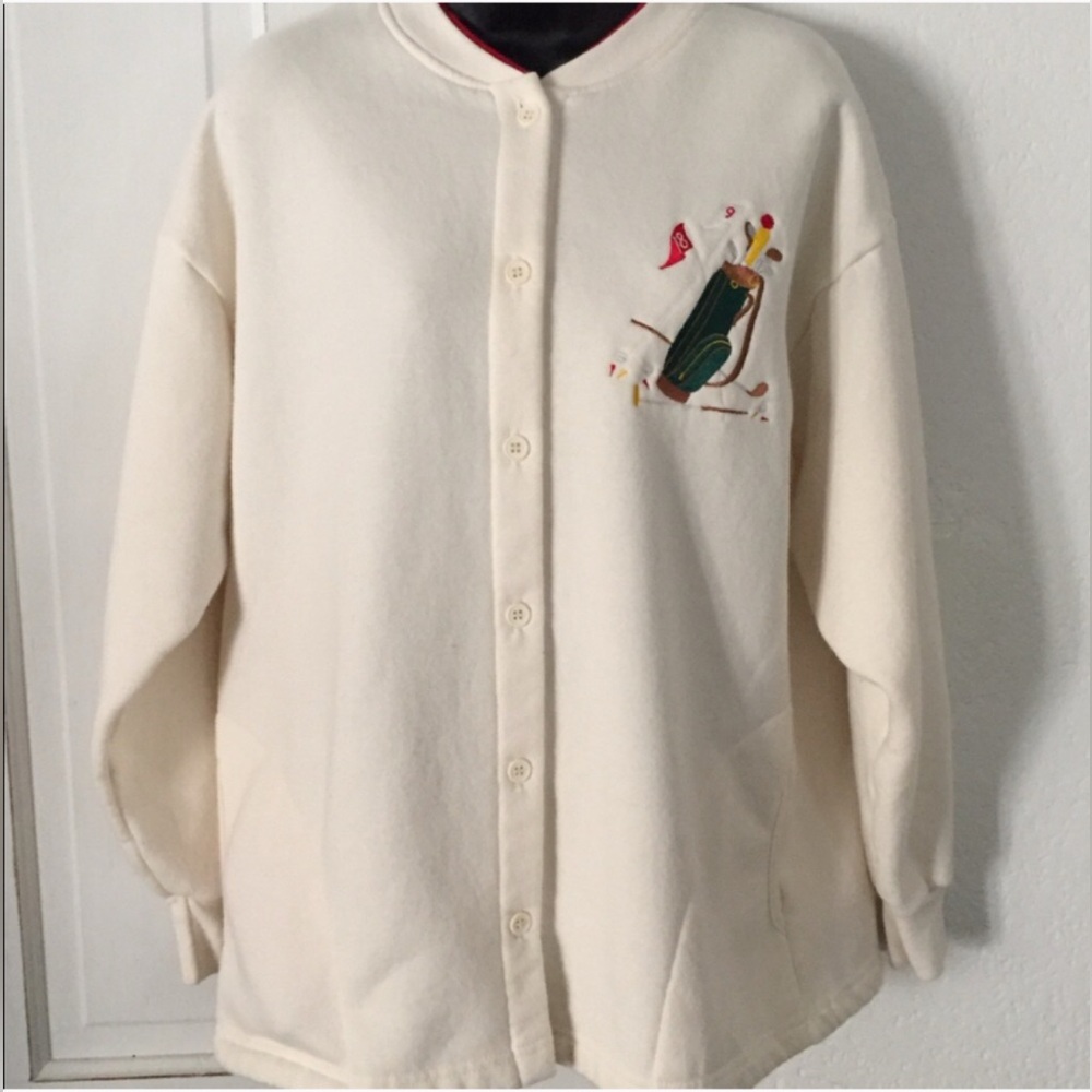 Vintage Orvis Women's Golf Motif Sweater SZ- L
